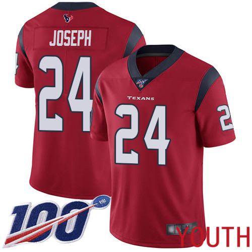 Houston Texans Limited Red Youth Johnathan Joseph Alternate Jersey NFL Football #24 100th Season Vapor Untouchable